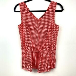 BANANA REPUBLIC Sleeveless Red & White Top - Size XS